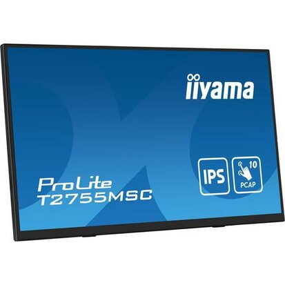 iiyama ProLite T2755MSC-B1 computer monitor 68,6 cm (27") 1920 x 1080 Pixels Full HD LED Touchscreen Tafelblad Zwart