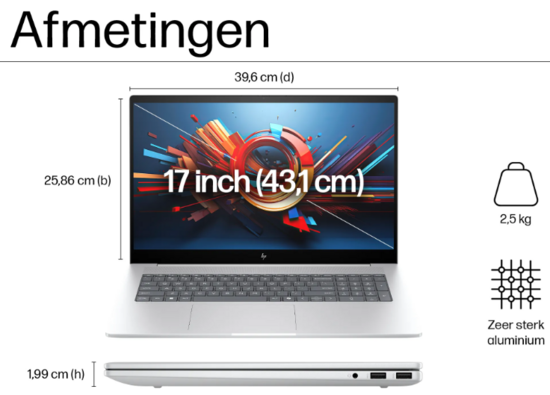 HP Envy 17-da0620nd 17.3 inch Touch | Intel Ultra 5 125H | 16GB | 512GB