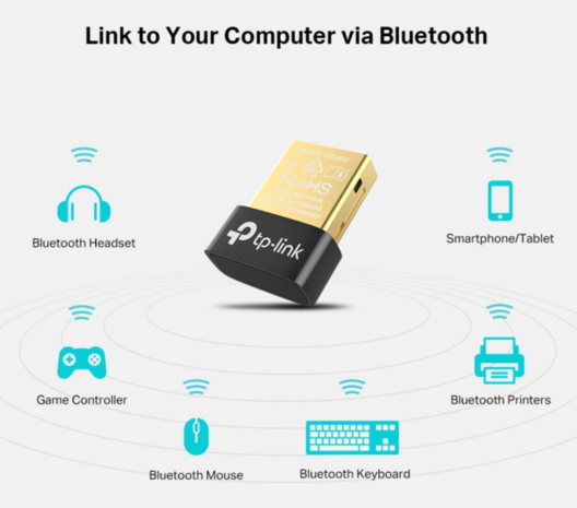 TP-Link UB400 Bluetooth 4.0 Ultra Small USB dongle | Nano USB Adapter Bluetooth 4.0 | Nano USB adapter | Bereik tot 10 meter Bluetooth 4.0 | Nano USB adapter | Bereik tot 10 meter