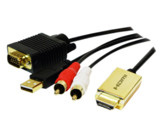 LogiLink HDMI --> VGA / Audio / USB2.0 2.00m