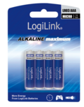 Batterij AAA LogiLink LR03 1.5V 650mAh blister van 4 stuks Alkaline 1.5V AAA batterij 650mAh4 stuks Alkaline 1.5V AAA batterij 650mAh4 stuks Batterij AAA LogiLink LR03 1.5V 650mAh blister van 4 stuks Alkaline 1.5V AAA batterij 650mAh4 stuks Alkaline 1.5V AAA batterij 650mAh4 stuks