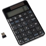 Draadloze numeriek toetsenbord met USB dongle Ook te gebruiken als standalone rekenmachine met groot displayOok geschikt voor MacOSr vanaf 10.3.9 Ook te gebruiken als standalone rekenmachine met groot Draadloze numeriek toetsenbord met USB dongle Ook te gebruiken als standalone rekenmachine met groot displayOok geschikt voor MacOSr vanaf 10.3.9 Ook te gebruiken als standalone rekenmachine met groot