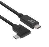 ACT USB 3.2 Gen1 aansluitkabel C male (recht) - C male (haaks) 1 meter ACT USB 3.2 Gen1 aansluitkabel C male (recht) - C male (haaks) 1 meter