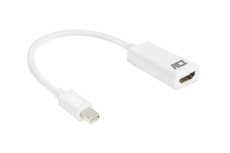 ACT 0,15 meter Mini DisplayPort male naar HDMI-A female adapter ACT 0,15 meter Mini DisplayPort male naar HDMI-A female adapter