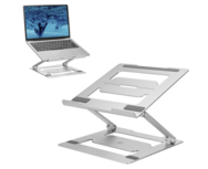 ACT Laptopstandaard aluminium, opvouwbaar, traploos in hoogte verstelbaar ACT Laptopstandaard aluminium, opvouwbaar, traploos in hoogte verstelbaar